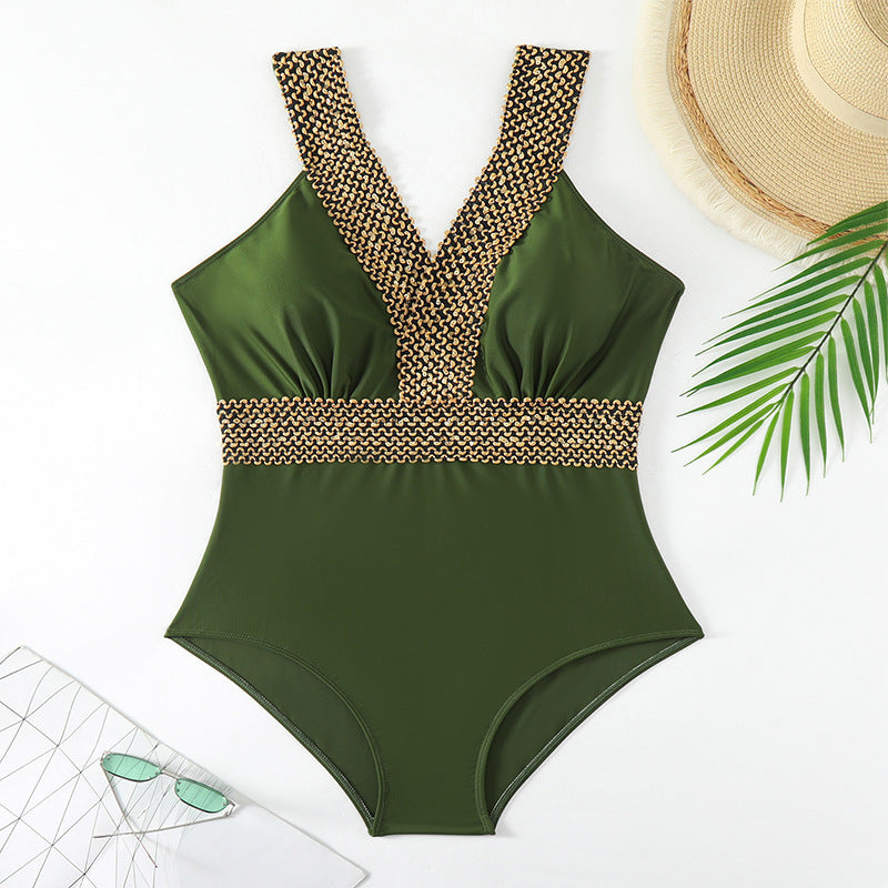 Plus Size High-Waist One-Piece Swimsuit Plus Size High-Waist One-Piece Swimsuit