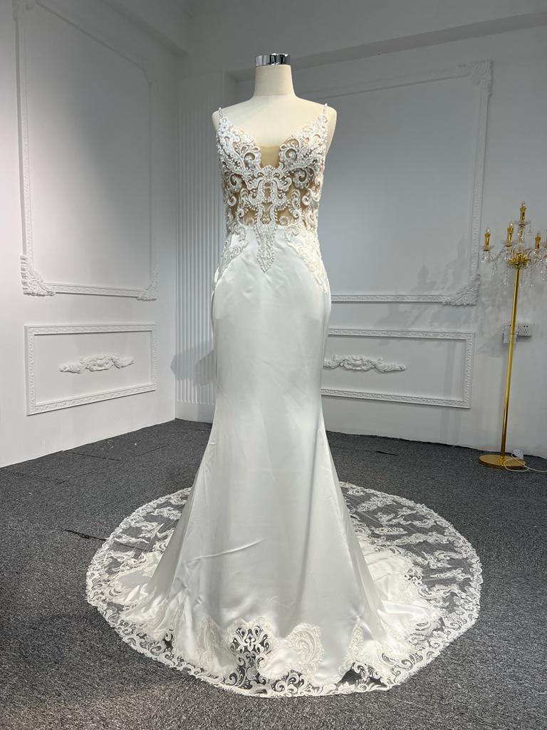 Plus Size Summer Spaghetti Strap Mermaid Bridal Dress Plus Size Summer Spaghetti Strap Mermaid Bridal Dress