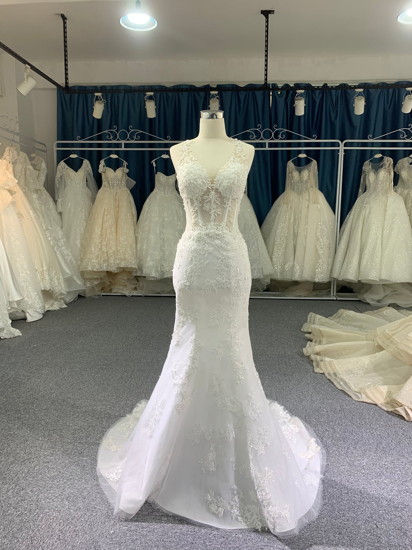 Plus Size Mermaid Wedding Dress - Plus Size XL-4XL