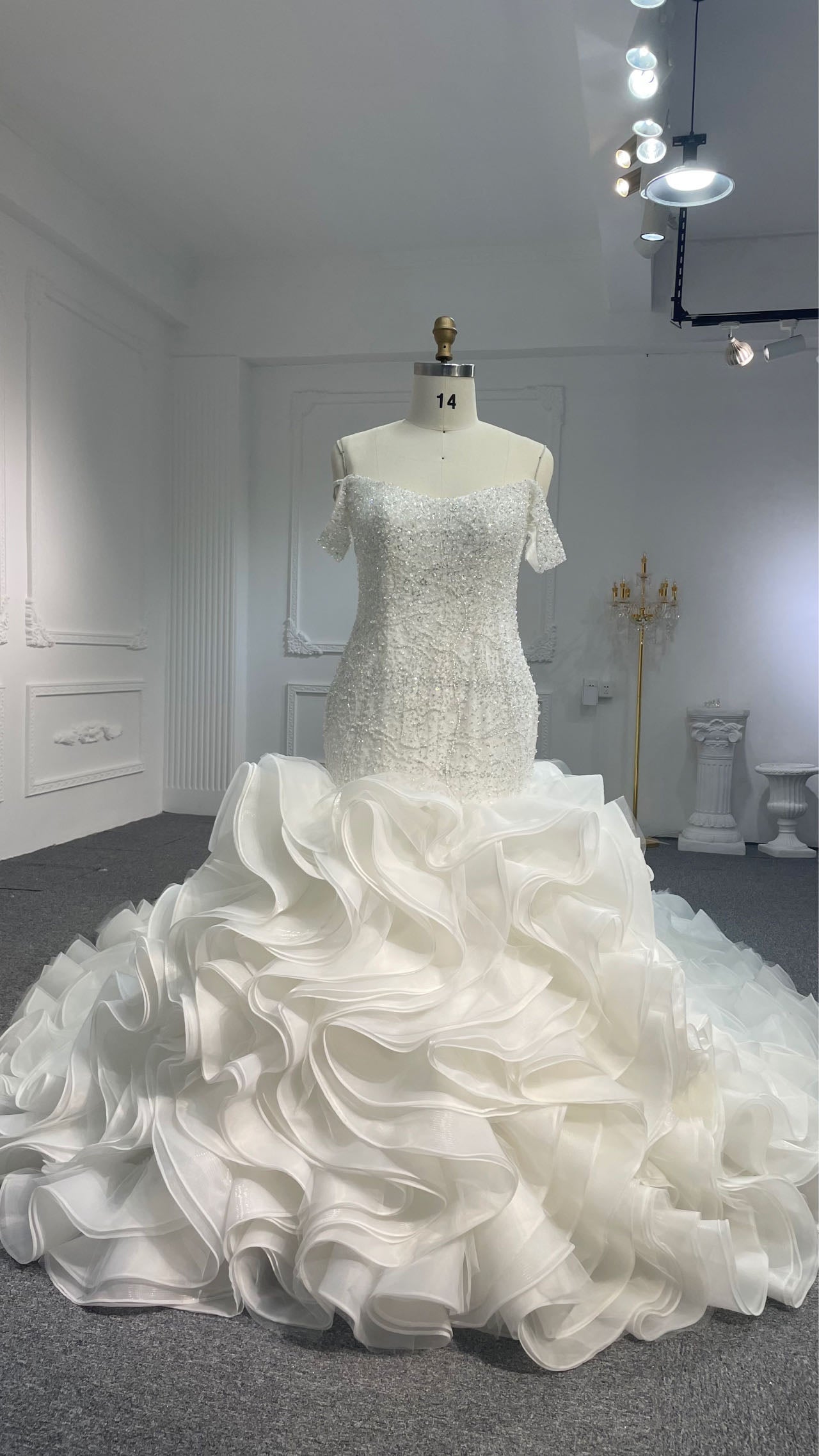 Plus Size Luxury Mermaid Wedding Dress with Train Plus Size Luxury Mermaid Wedding Dress with Train