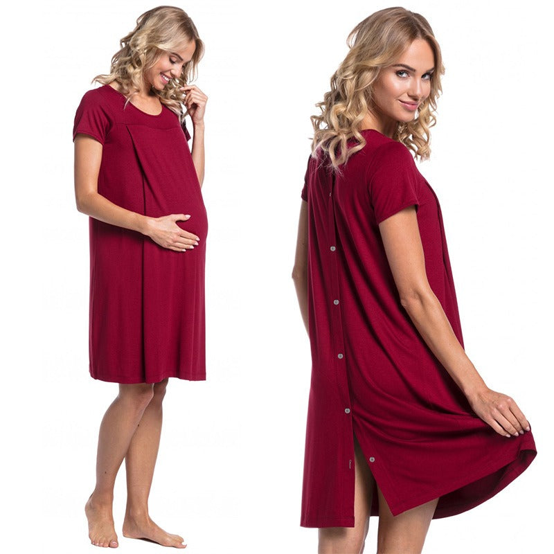 Plus Size Maternity Delivery Hospital Gown Short Sleeve Plus Size Maternity Delivery Hospital Gown Short Sleeve