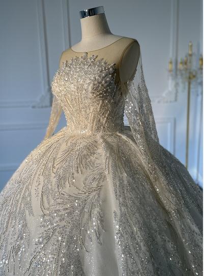Plus Size Shimmering Embroidery Lace Ball Gown Plus Size Shimmering Embroidery Lace Ball Gown