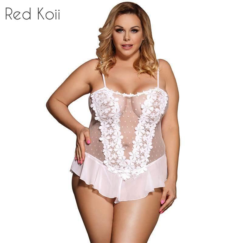 Plus Size Sexy Lace Lingerie Sleepwear - Plus Size XL-4XL - View 1