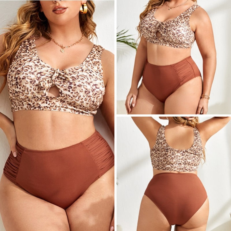 Plus Size Leopard Print Maternity Swimsuit Plus Size Leopard Print Maternity Swimsuit