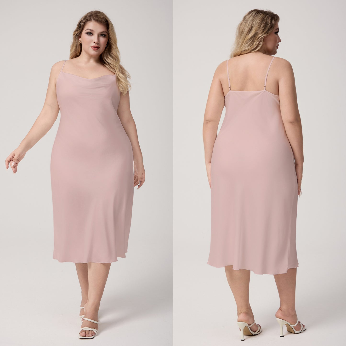 Plus Size Satin Nightdress Sleeveless Long Loungewear Plus Size Satin Nightdress Sleeveless Long Loungewear