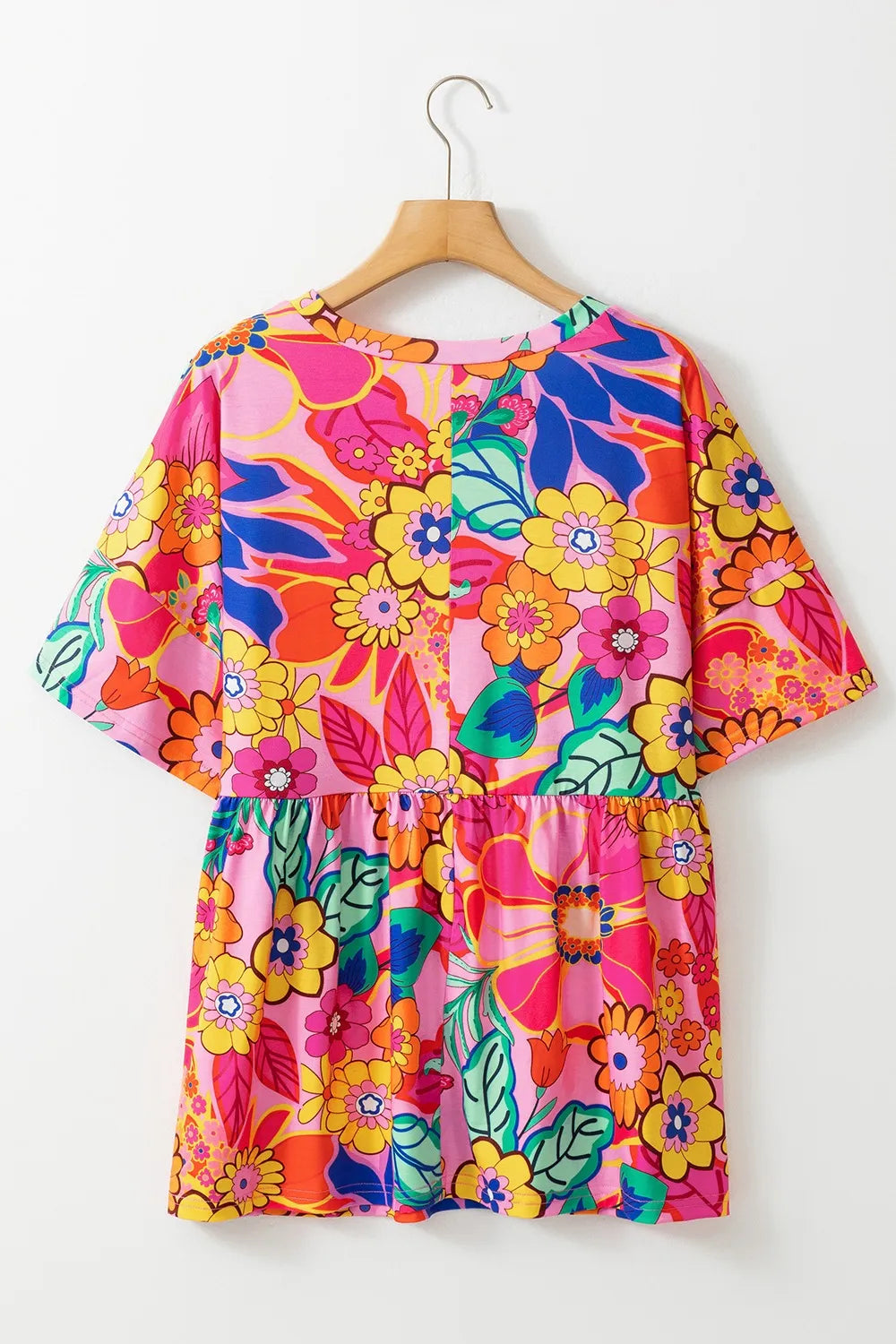 Plus Size Printed Round Neck Short Sleeve Top Plus Size Printed Round Neck Short Sleeve Top