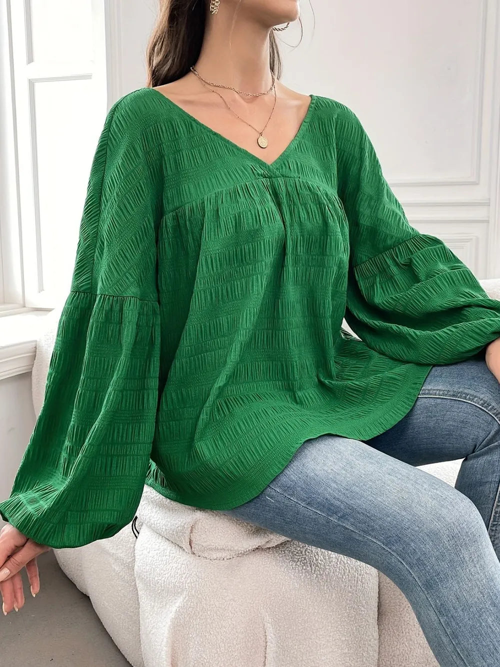Plus Size Long-Sleeve Solid Shirt Plus Size Long-Sleeve Solid Shirt