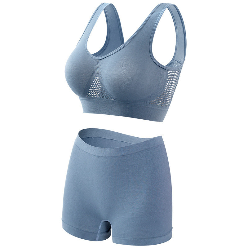 Plus Size Seamless Sports Bra Set