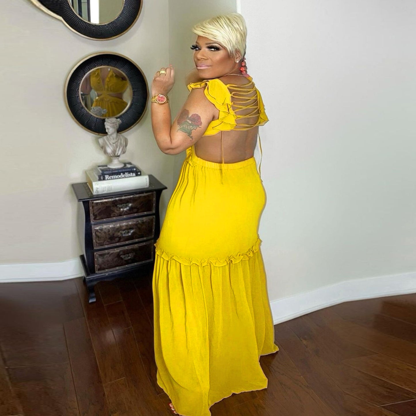 Plus Size V-Neck Bandage Dress Plus Size V-Neck Bandage Dress
