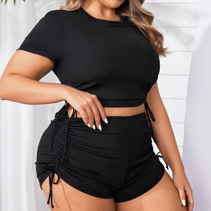 Plus Size Long-Sleeve Bikini Swimsuit Set Plus Size Long-Sleeve Bikini Swimsuit Set