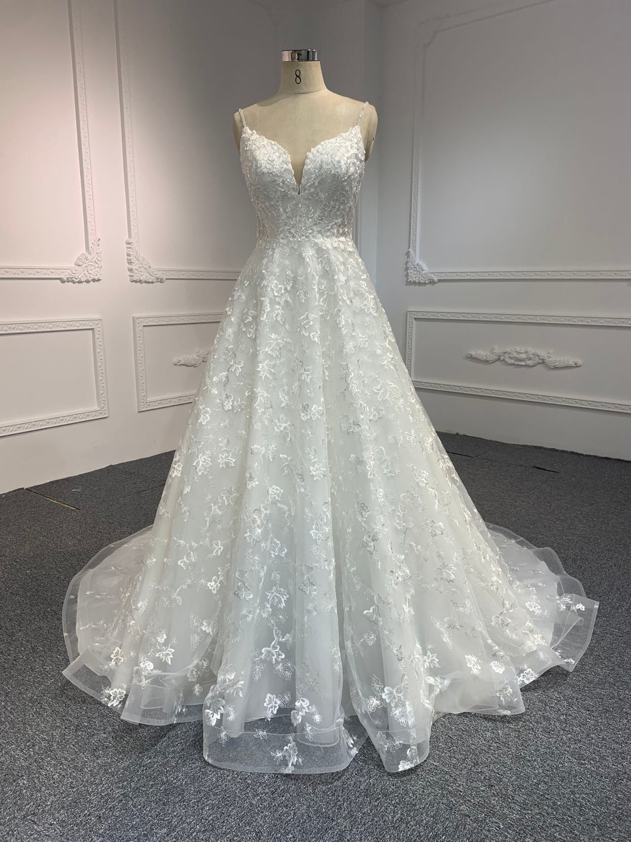 Plus Size Lace A-Line Wedding Dress Off Shoulder Plus Size Lace A-Line Wedding Dress Off Shoulder