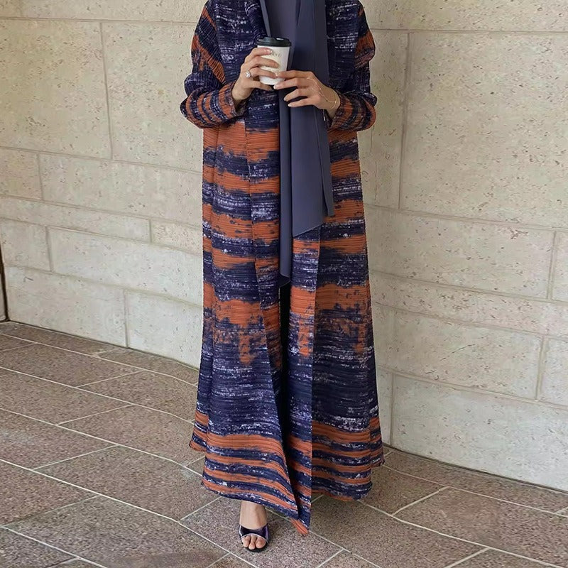 Plus Size Printed Cardigan Robe Dress Plus Size Printed Cardigan Robe Dress