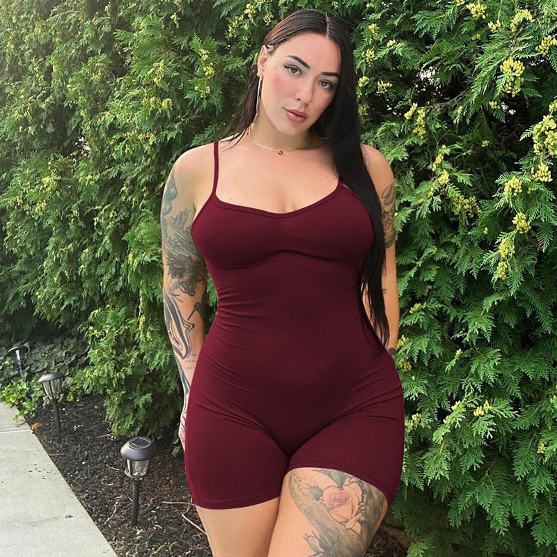 Plus Size Backless Strap Jumpsuit Plus Size Backless Strap Jumpsuit