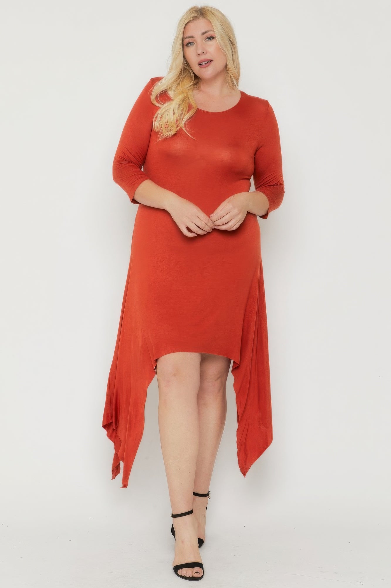 Plus Size Asymmetrical Dress - Plus Size XL-4XL - View 1