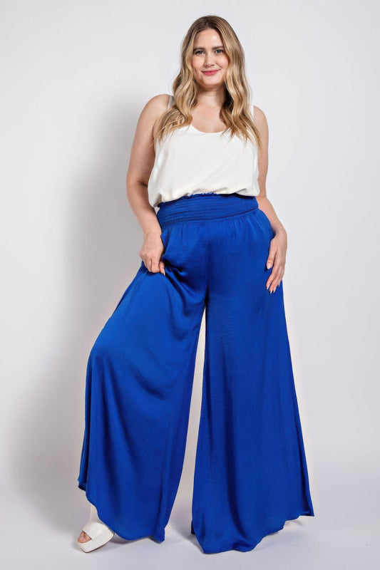 Plus Size Satin Wide Pants - Plus Size XL-4XL - View 2