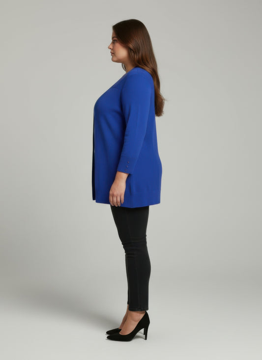 Plus Size Ribbed Knit Tunic Top - Plus Size XL-4XL - View 2