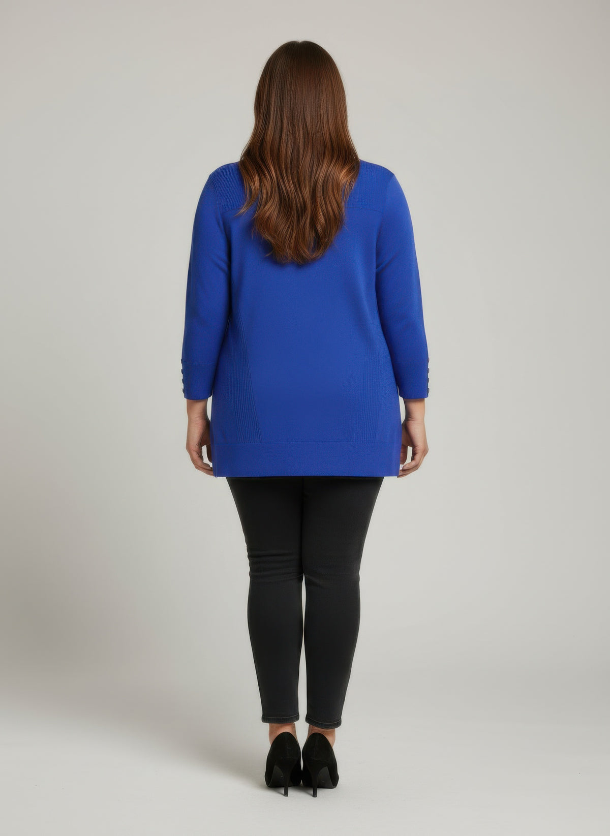 Plus Size Ribbed Knit Tunic Top - Plus Size XL-4XL - View 3