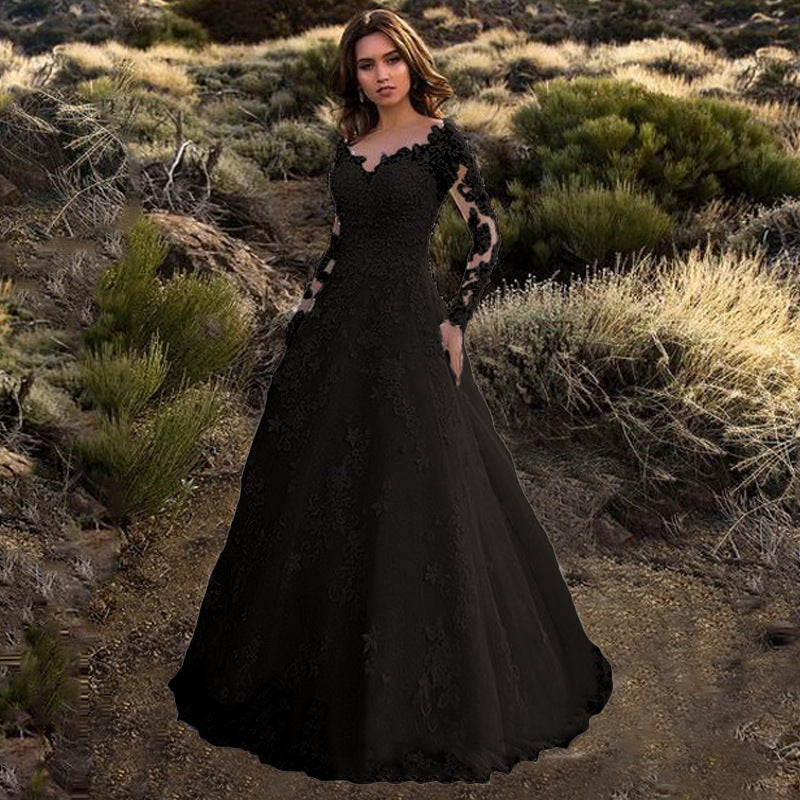 Plus Size Lace Long Sleeve One Shoulder Wedding Dress Plus Size Lace Long Sleeve One Shoulder Wedding Dress