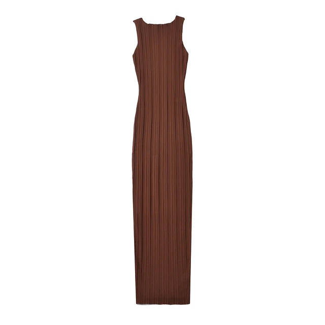Plus Size Summer Sleeveless Elegant Knitted Maxi Dress Plus Size Summer Sleeveless Elegant Knitted Maxi Dress