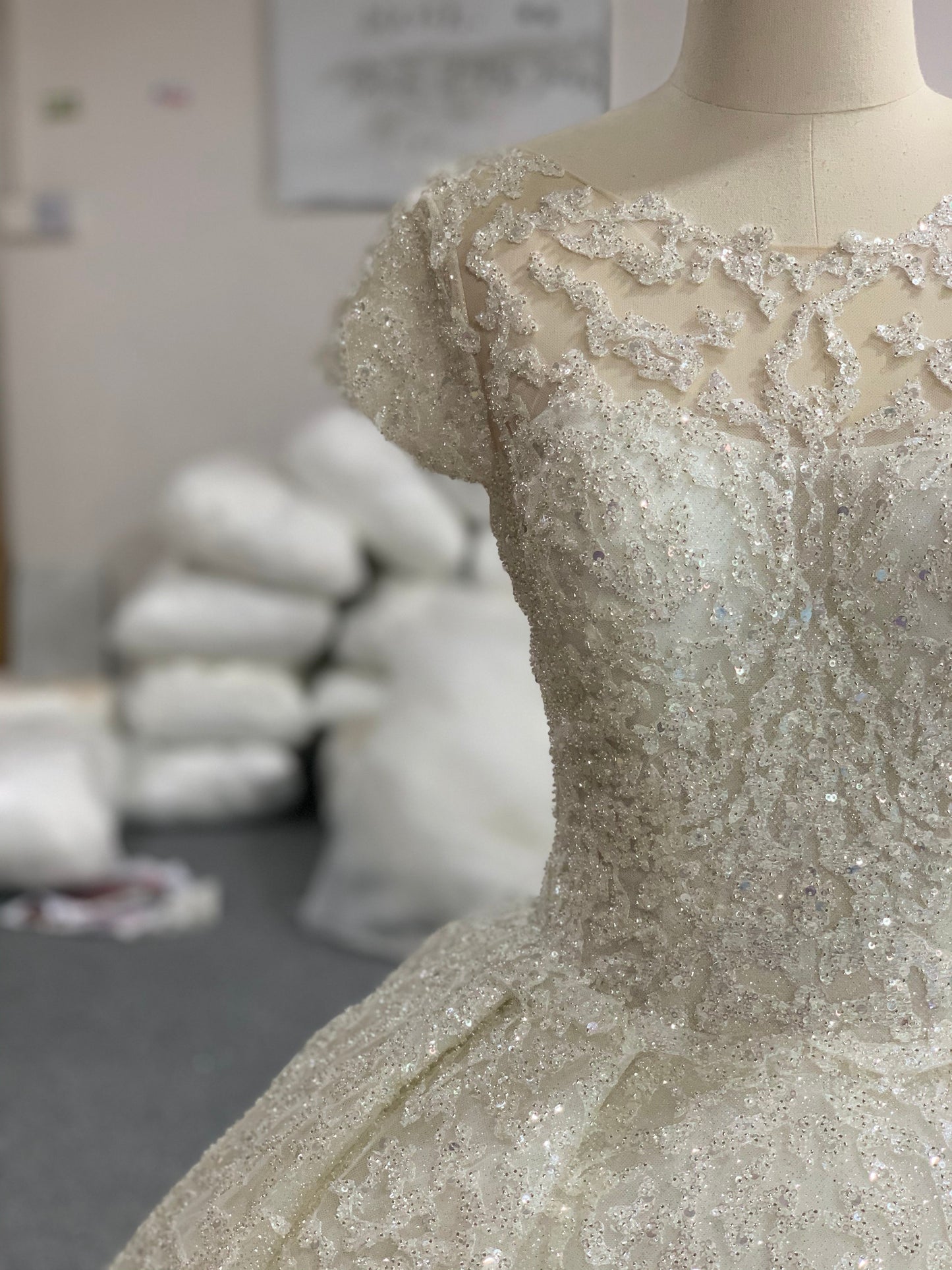 Sparkling portrait vintage bridal gown Sparkling portrait vintage bridal gown