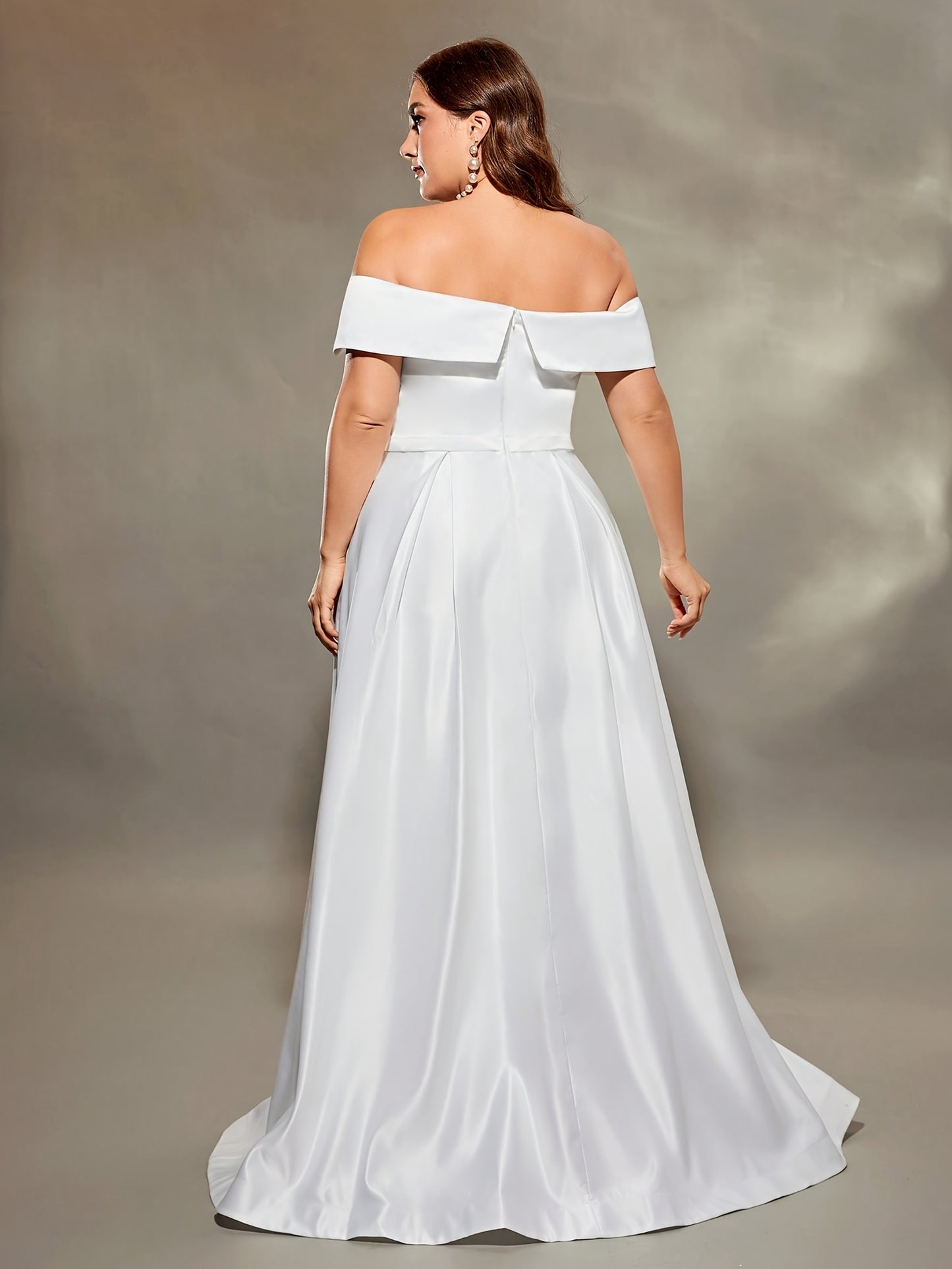 Timeless Satin Off-Shoulder Elegance Timeless Satin Off-Shoulder Elegance