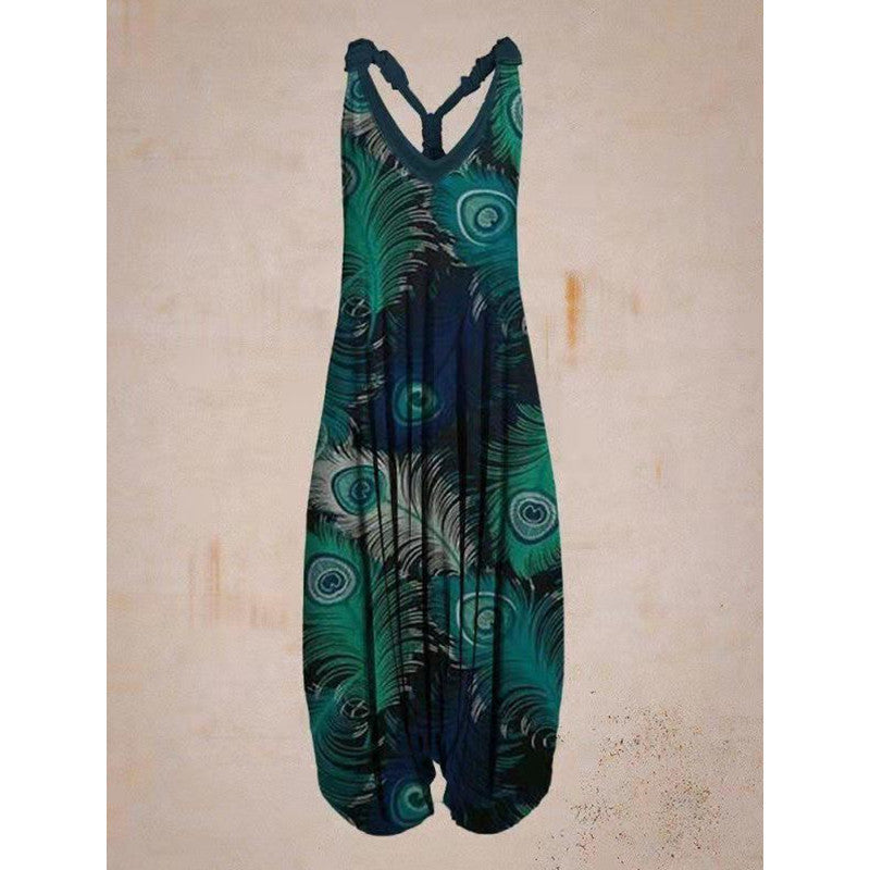 Plus Size Wide-Leg Suspender Jumpsuit
