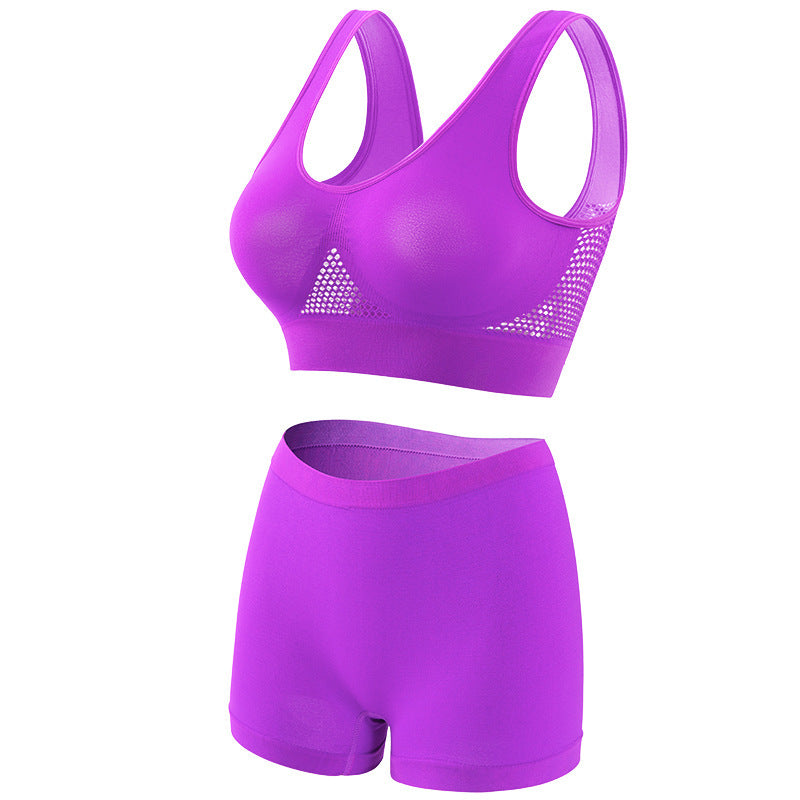 Plus Size Seamless Sports Bra Set