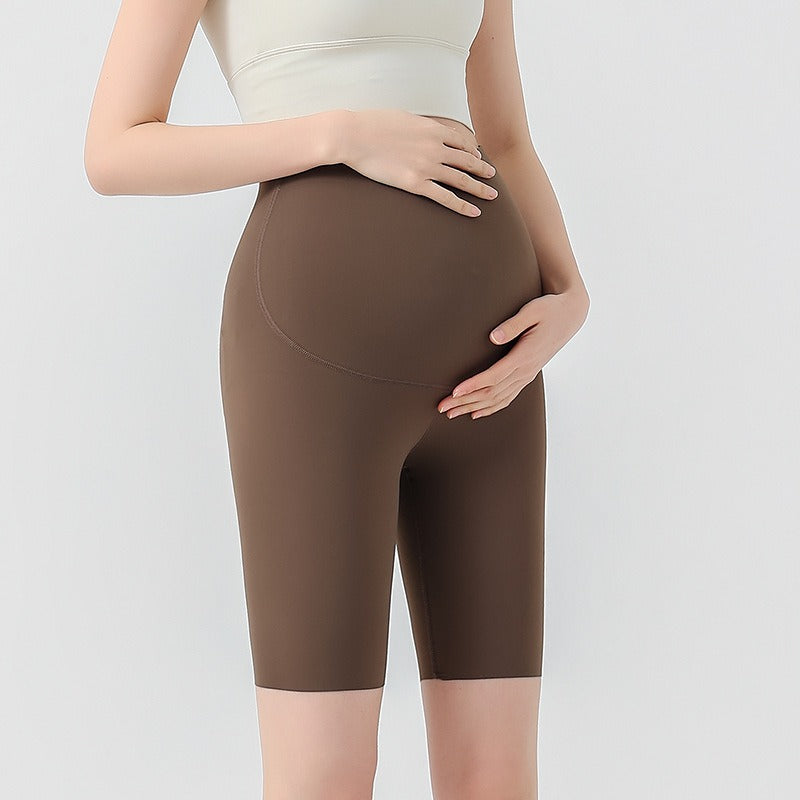 Plus Size Maternity Yoga Pants Seamless Shorts
