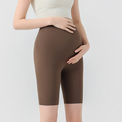 Plus Size Maternity Yoga Pants Seamless Shorts