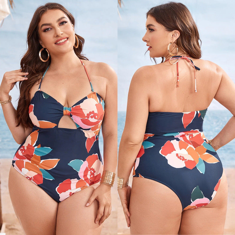Plus Size Printed One-Piece Swimsuit