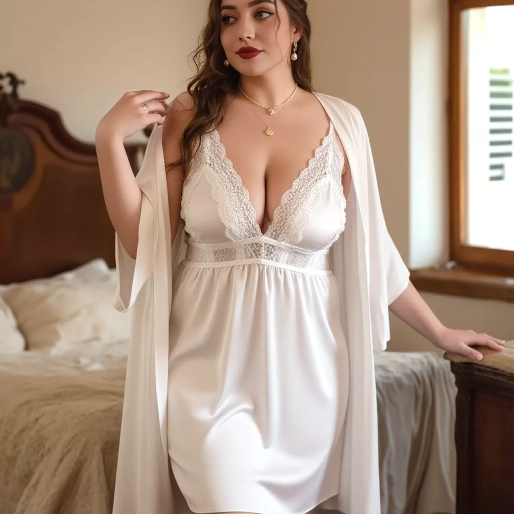 Plus Size Elastic Backless Sleepwear Nightgown