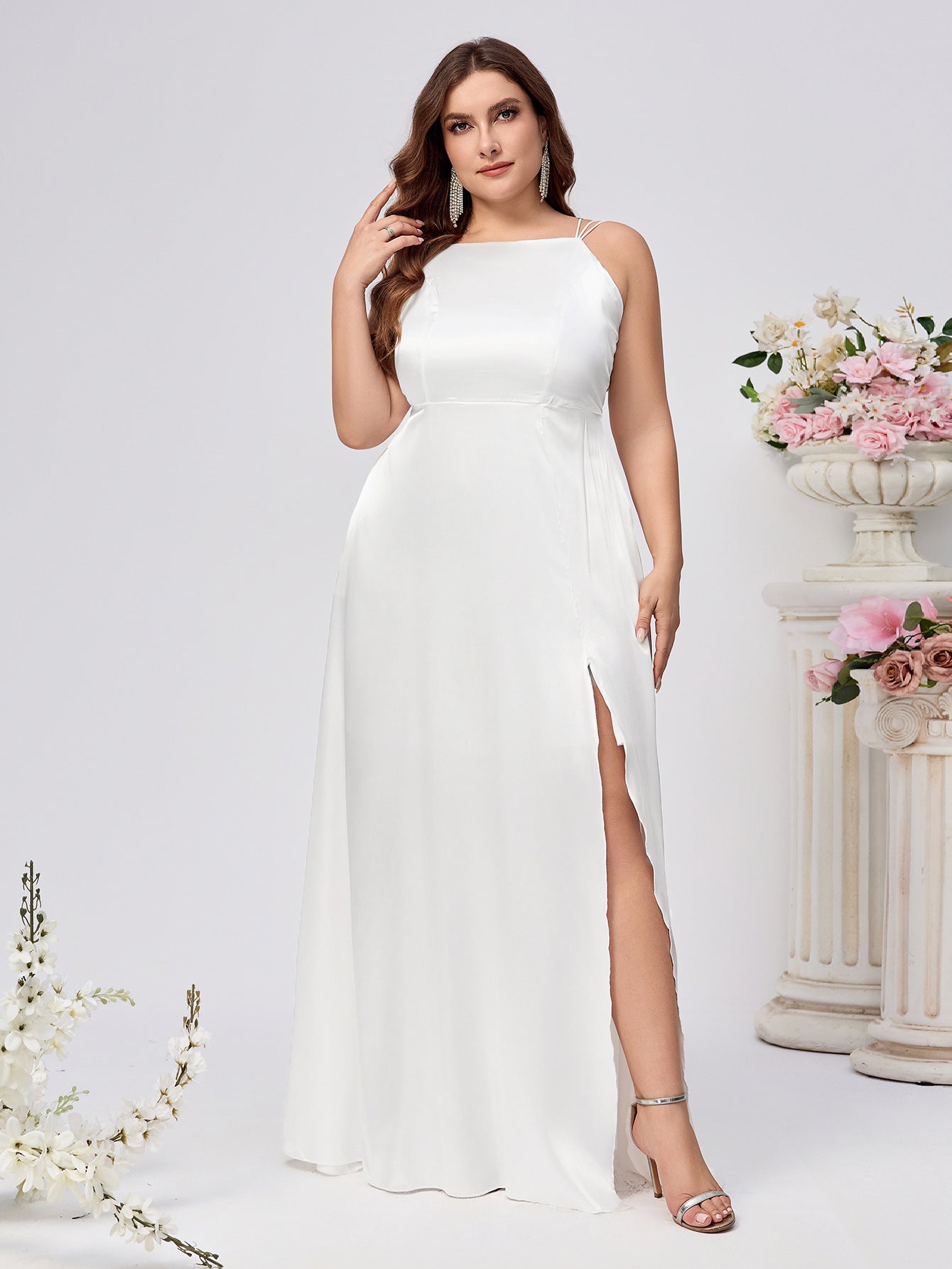 Plus Size Elegant Evening Gown with Slit
