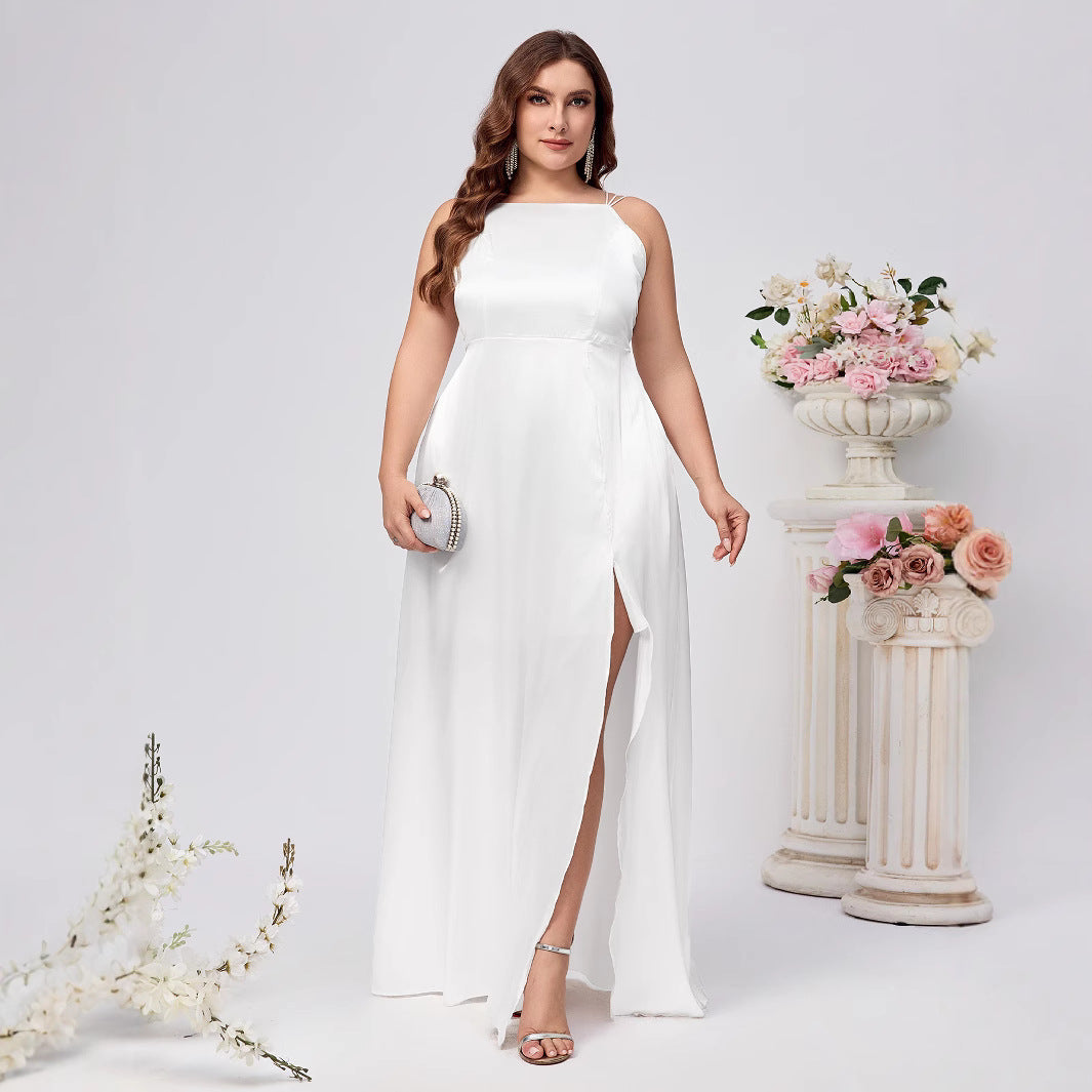Plus Size Elegant Evening Gown with Slit