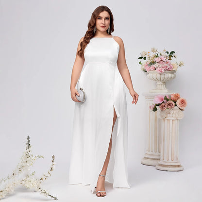 Plus Size Elegant Evening Gown with Slit
