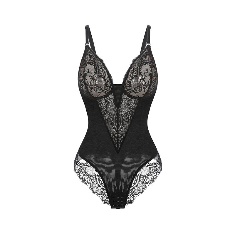 Lace Shapewear Bodysuit Tummy Control