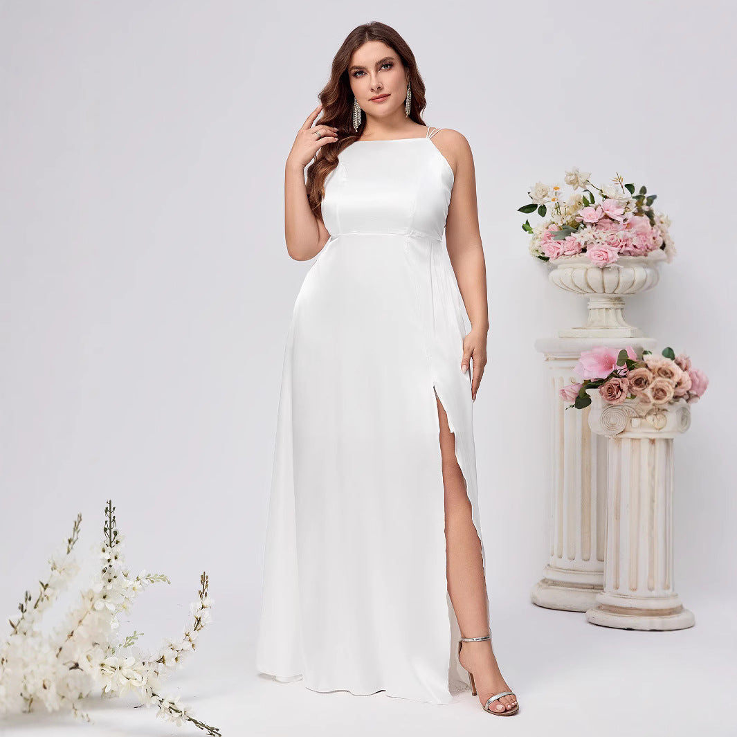 Plus Size Elegant Evening Gown with Slit
