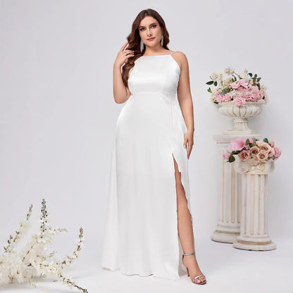 Plus Size Elegant Evening Gown with Slit