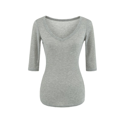 Plus Size V-Neck Short Sleeve T-Shirt