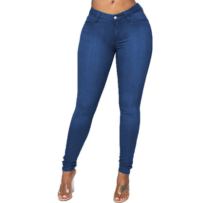 Plus Size High Waist Stretch Skinny Jeans Hip Lifting
