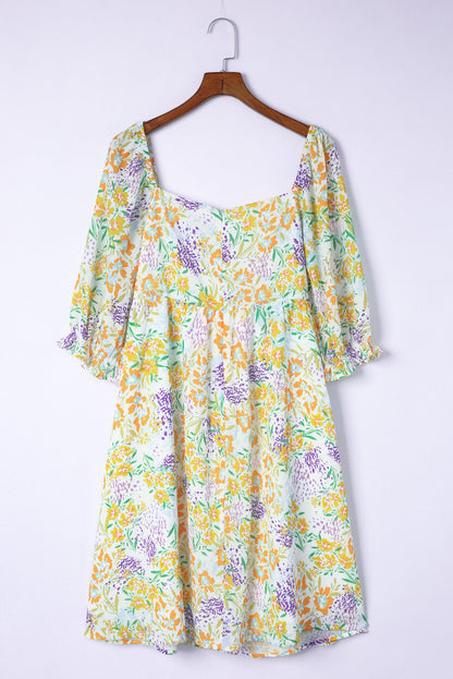Plus Size Floral Babydoll Dress - Plus Size XL-4XL - View 11