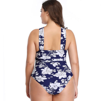 Plus Size One-Piece Swimsuit Floral - Plus Size Clothing