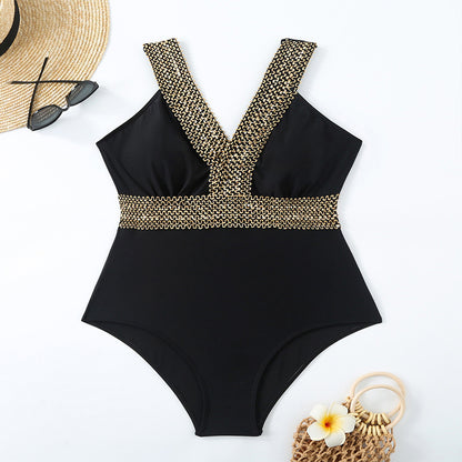 Plus Size High-Waist One-Piece Swimsuit