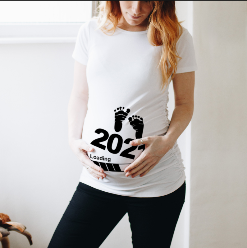 Plus Size Baby Loading Maternity T Shirt