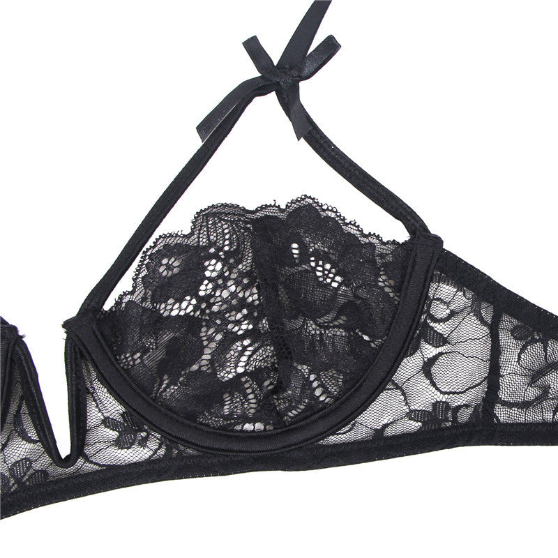 Plus Size Sexy Lace Lingerie Three-Piece Set - Plus Size XL-4XL - View 7