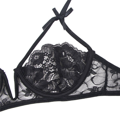 Plus Size Sexy Lace Lingerie Three-Piece Set - Plus Size XL-4XL - View 7