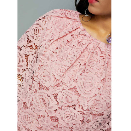 Plus Size African Lace Maxi Dress - Plus Size XL-4XL - View 5