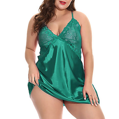 Plus Size Sexy Lace Suspender Skirt Lingerie - Plus Size XL-4XL - View 3