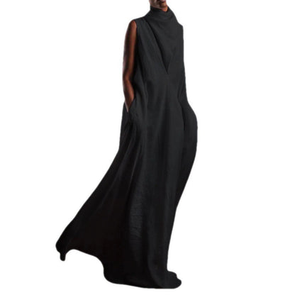 Plus Size Sleeveless Wrap Maxi Dress - Plus Size Clothing