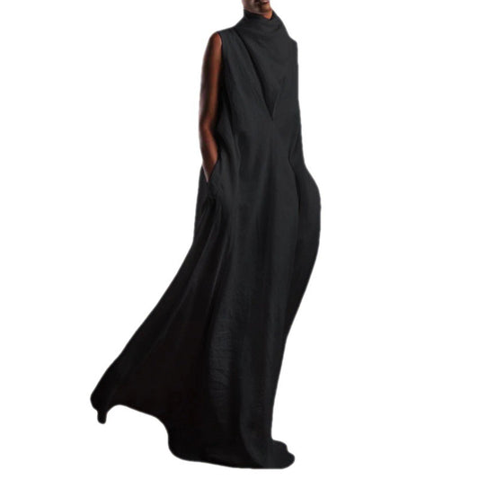 Sleeveless Wrap Maxi Dress