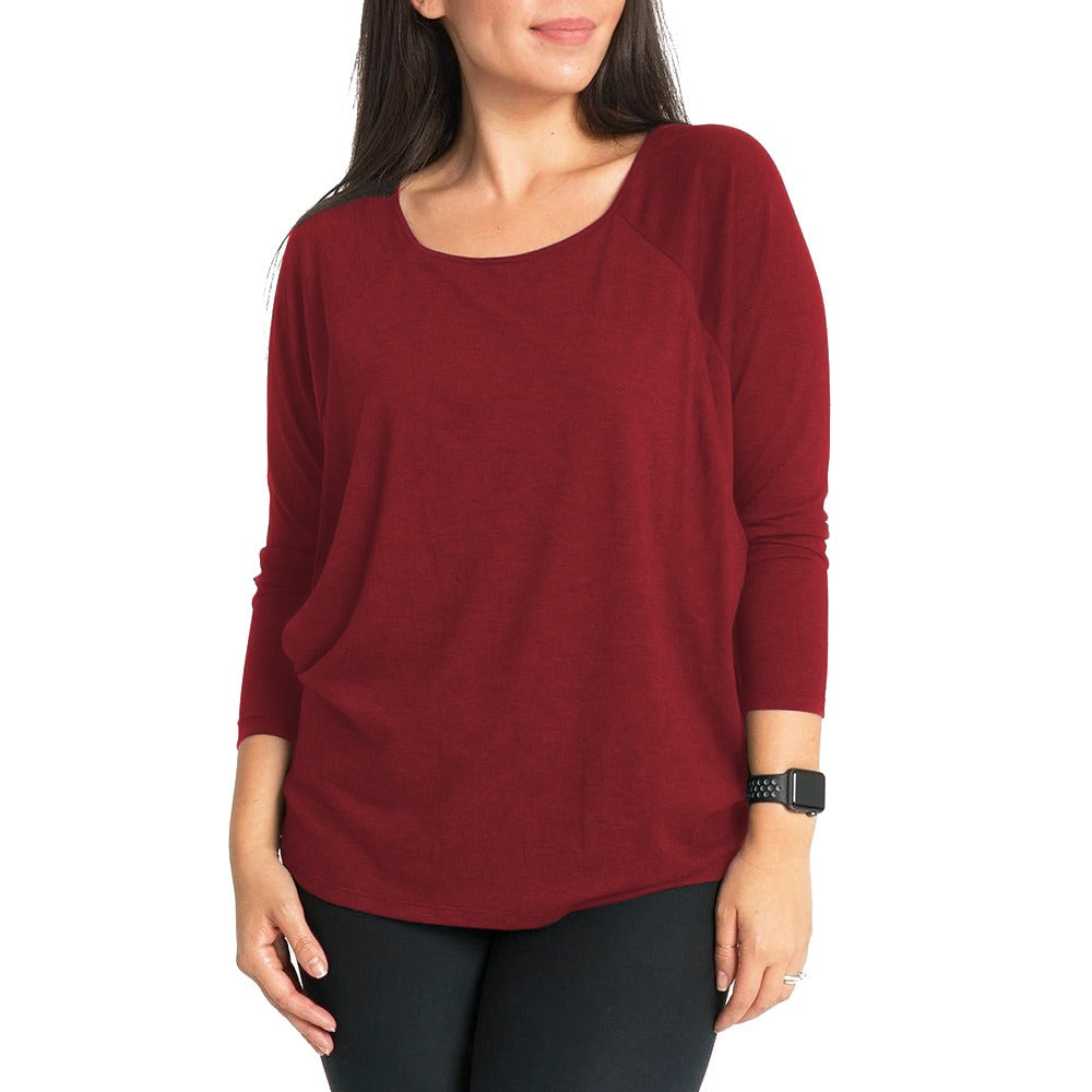 Plus Size Maternity Nursing Long Sleeve Top